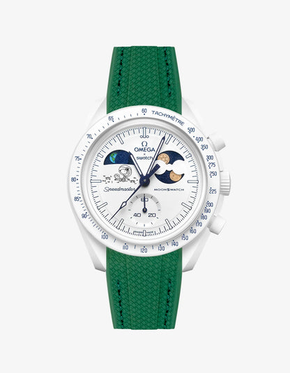 Rubber Strap For Omega x Swatch MoonSwatch Mission To Earthphase - Moonshine Gold Cold Moon TEST
