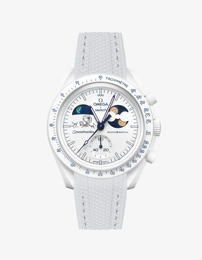 Rubber Strap For Omega x Swatch MoonSwatch Mission To Earthphase - Moonshine Gold Cold Moon