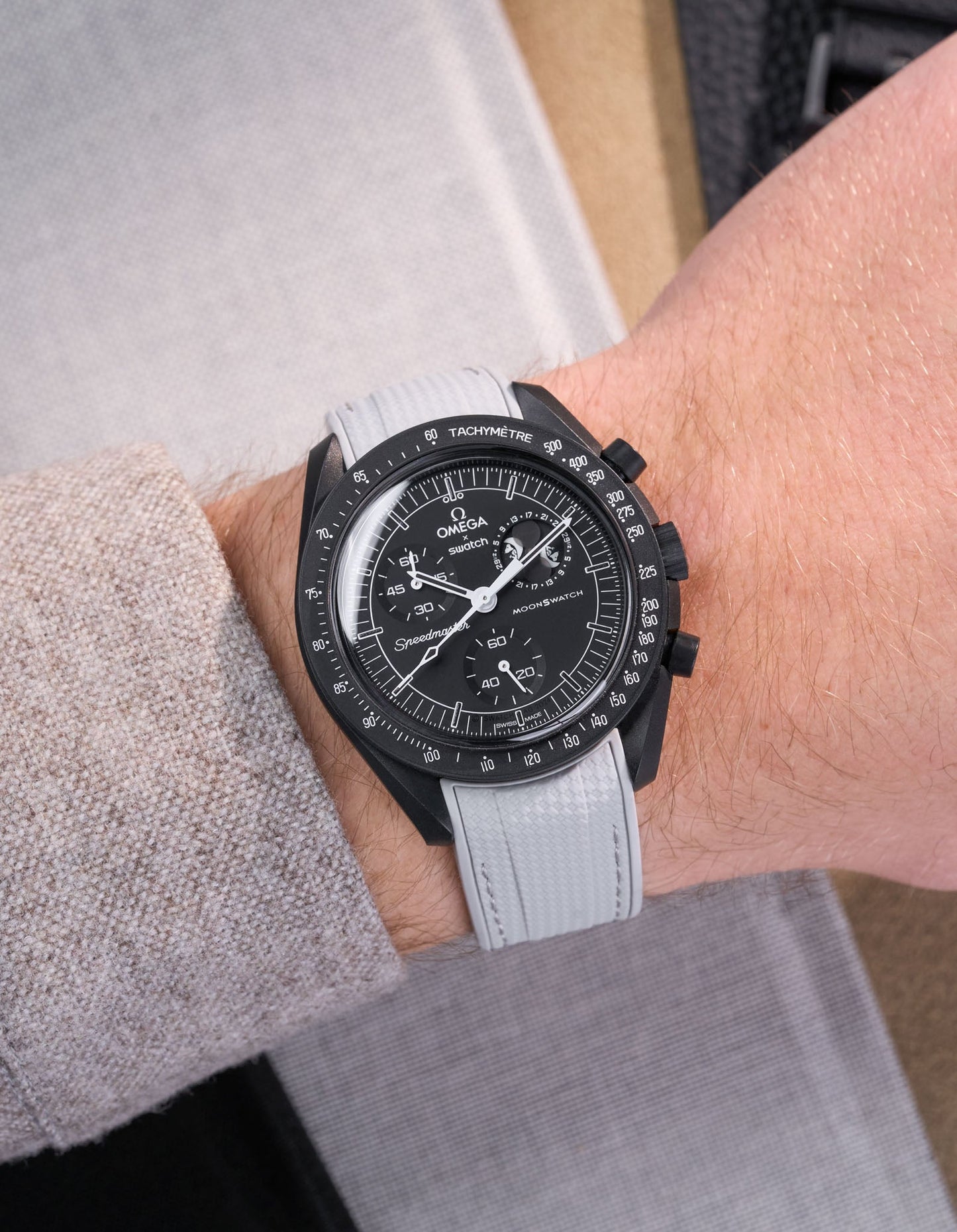Rubber Strap for Omega X Swatch MoonSwatch Mission to The Moonphase - New Moon