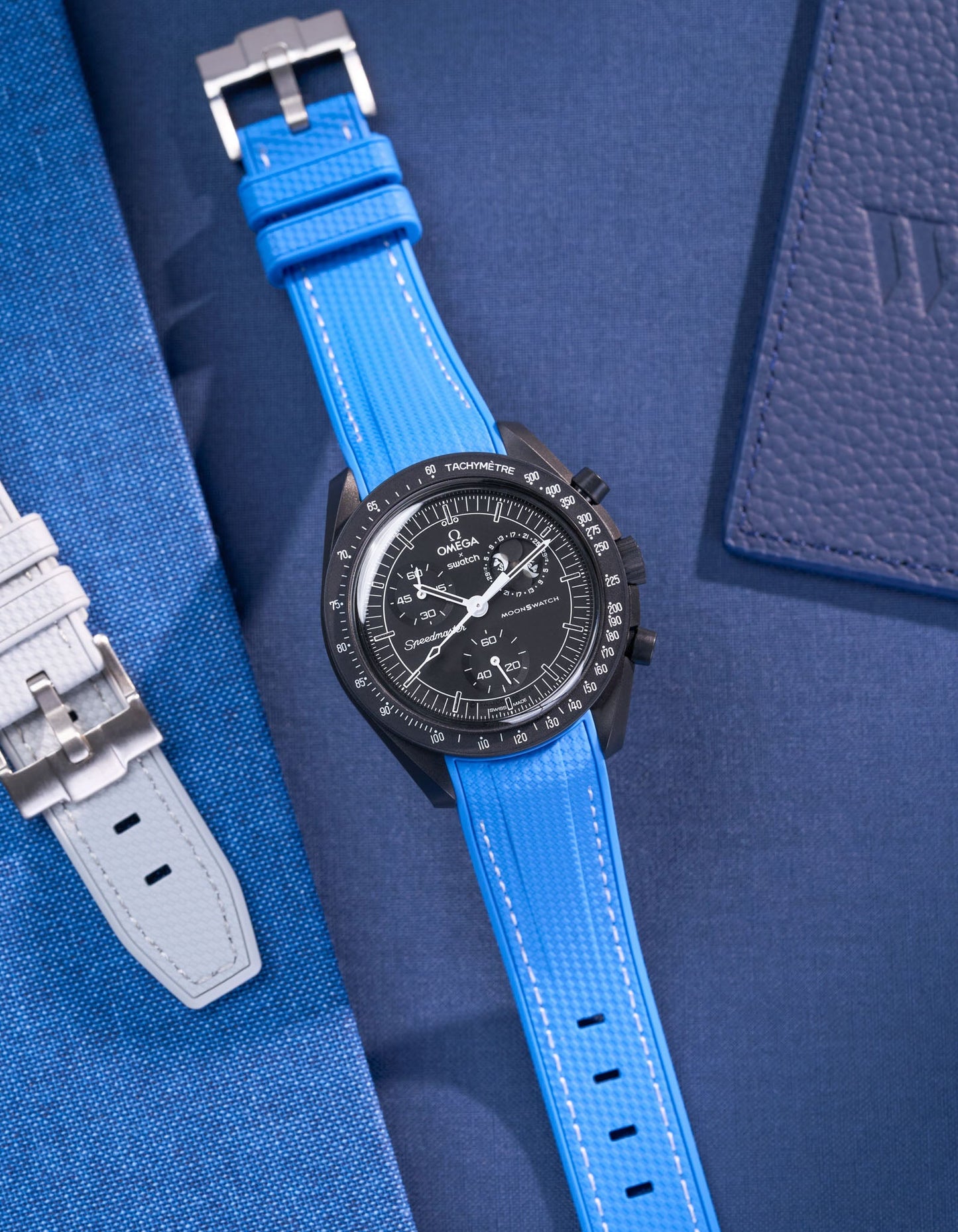 Rubber Strap for Omega X Swatch MoonSwatch Mission to The Moonphase - New Moon