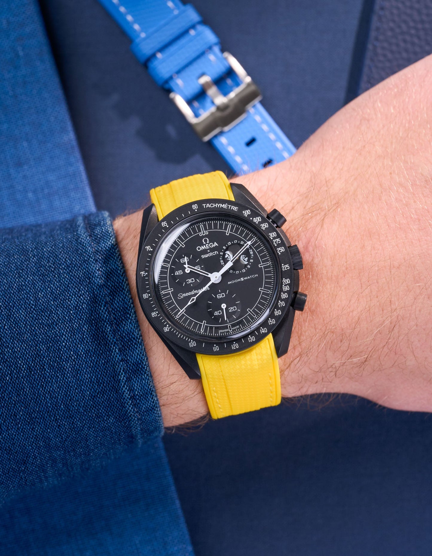 Rubber Strap for Omega X Swatch MoonSwatch Mission to The Moonphase - New Moon