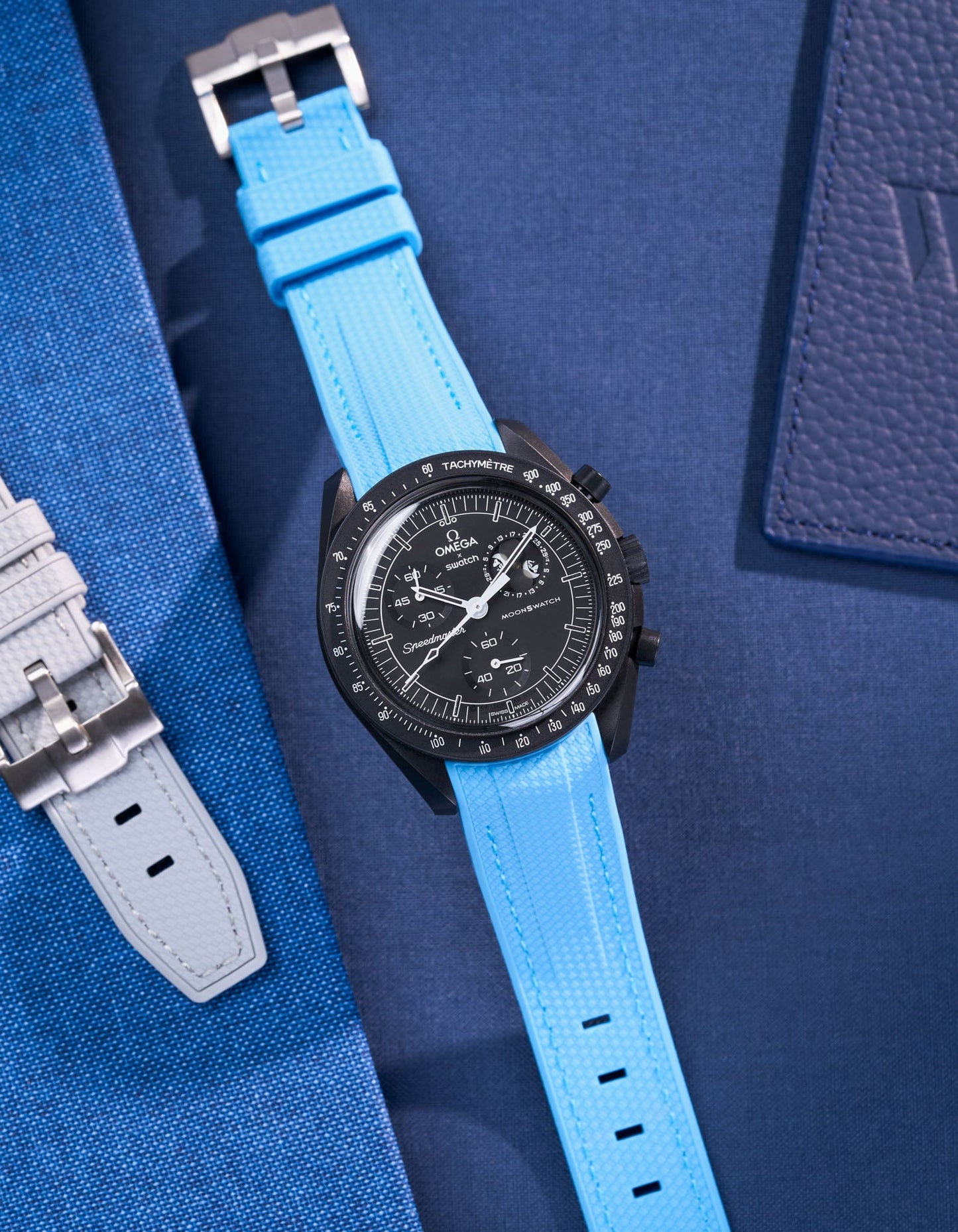 Rubber Strap for Omega X Swatch MoonSwatch Mission to The Moonphase - New Moon