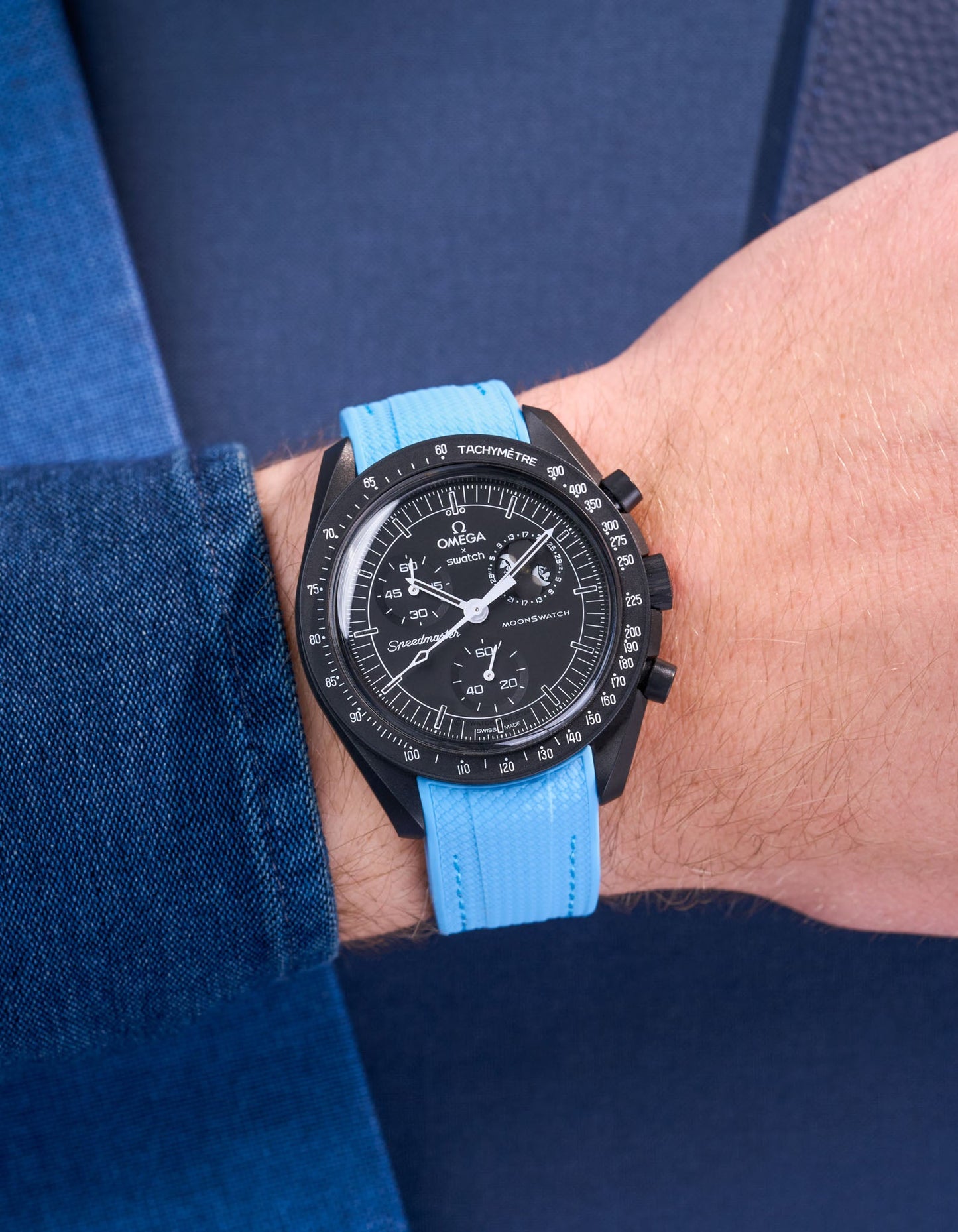 Rubber Strap for Omega X Swatch MoonSwatch Mission to The Moonphase - New Moon