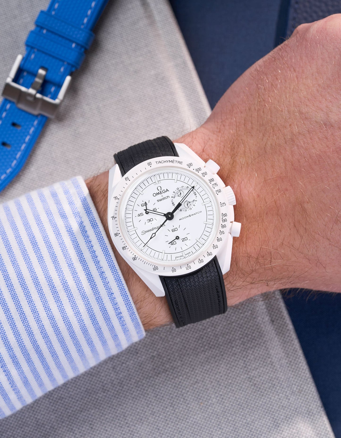 Rubber Strap for Omega X Swatch MoonSwatch Mission to The Moonphase