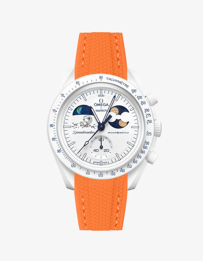 Rubber Strap For Omega x Swatch MoonSwatch Mission To Earthphase - Moonshine Gold Cold Moon