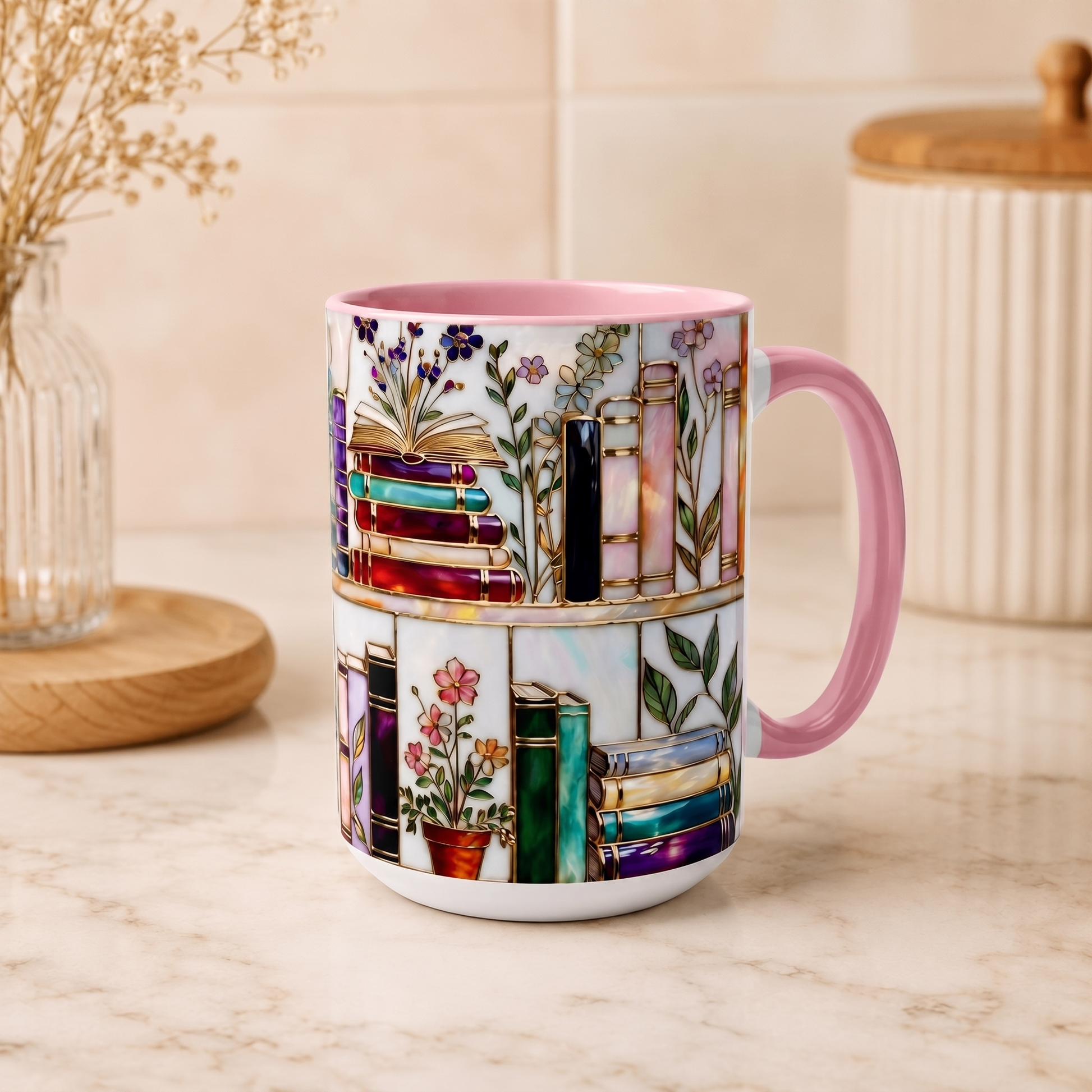 Ellis® Floral Bookshelf Mug