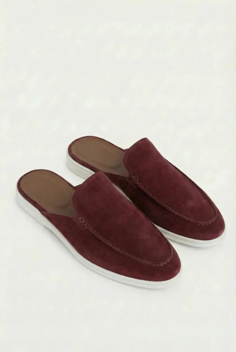 Bordeaux Suède Yacht Mule