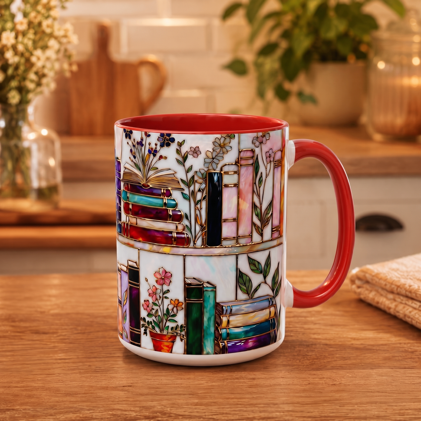 Ellis® Floral Bookshelf Mug