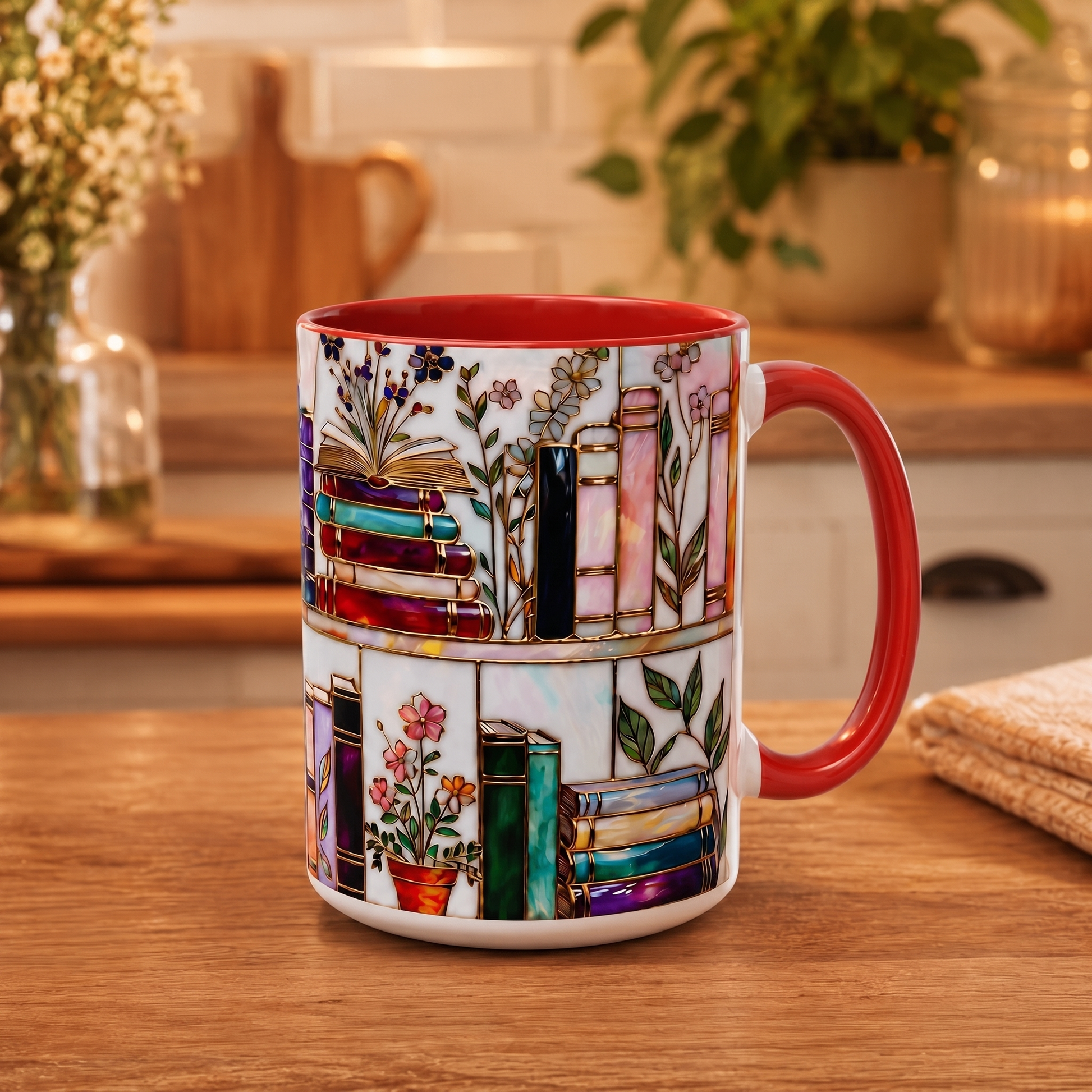 Ellis® Floral Bookshelf Mug