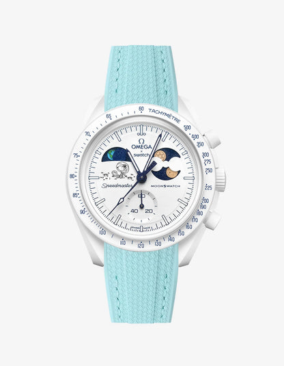Rubber Strap For Omega x Swatch MoonSwatch Mission To Earthphase - Moonshine Gold Cold Moon
