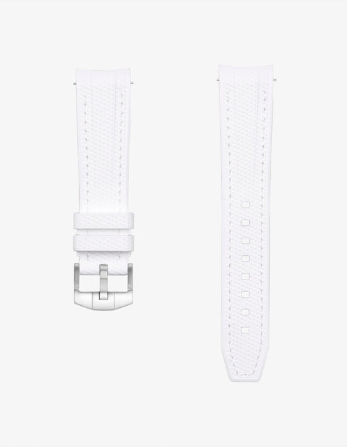 Curved Vertech Rubber Strap - White