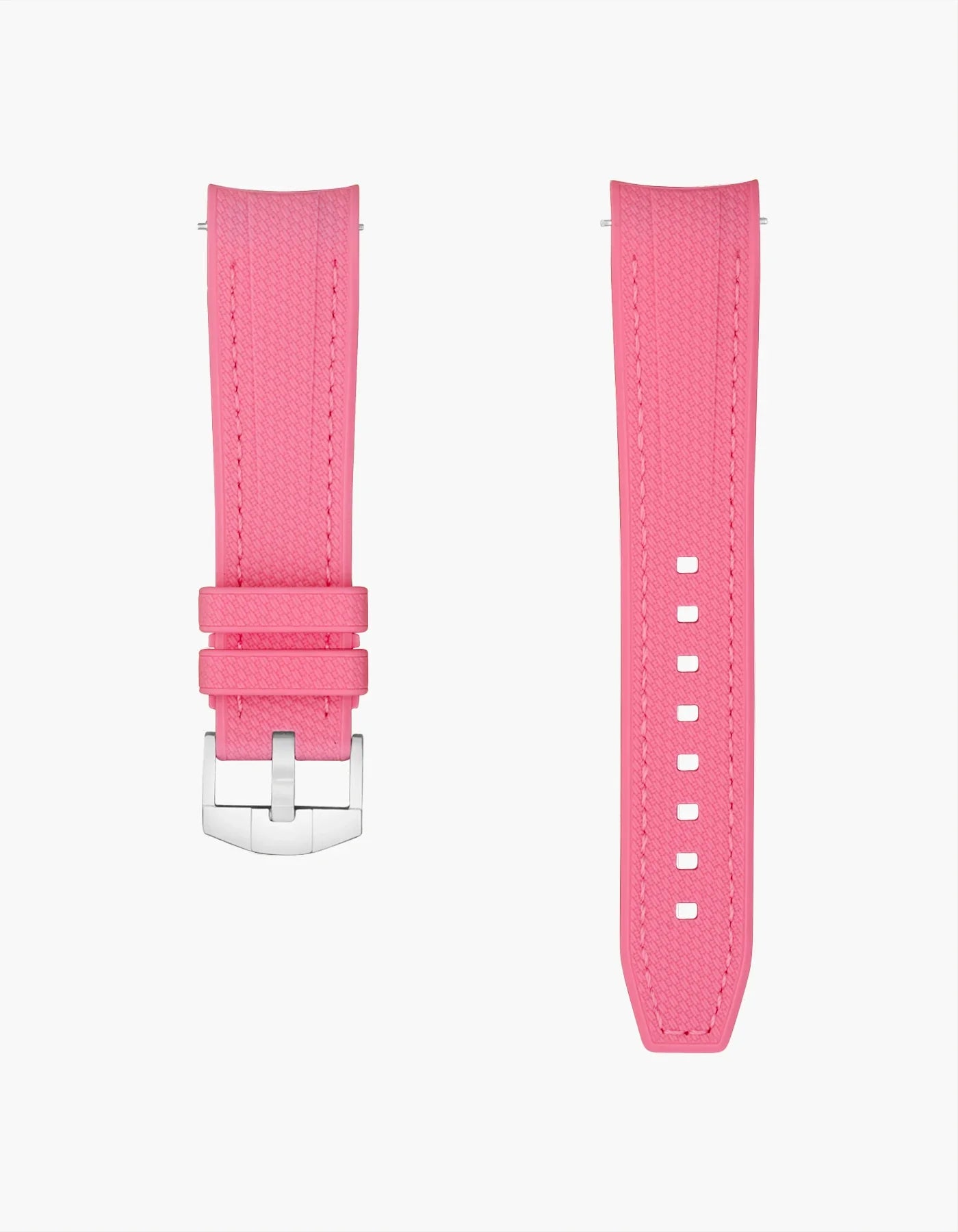 Curved Vertch Rubber Strap - Pink New Moon