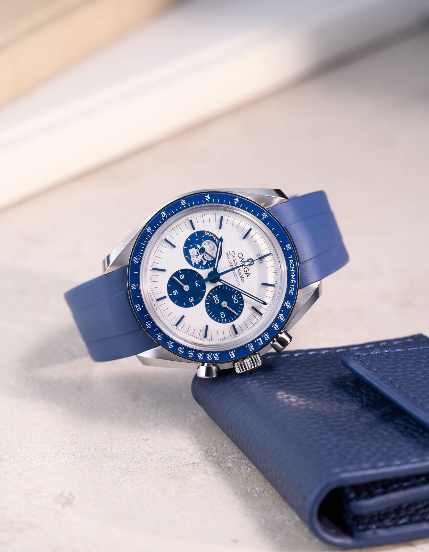 FKM Rubber Strap - 20mm Navy Blue