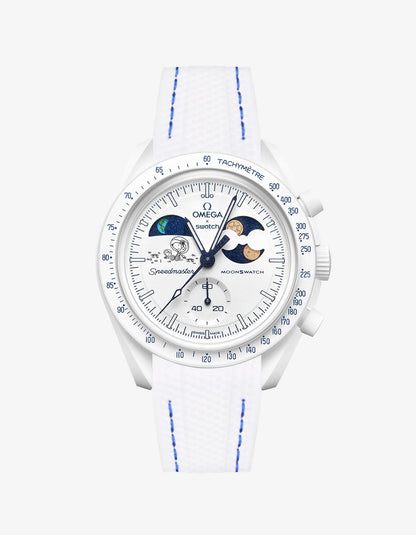 Rubber Strap For Omega x Swatch MoonSwatch Mission To Earthphase - Moonshine Gold Cold Moon