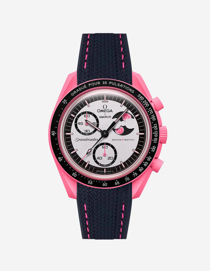 Rubber Strap for Omega X Swatch MoonSwatch Mission to The Pink Moonphase