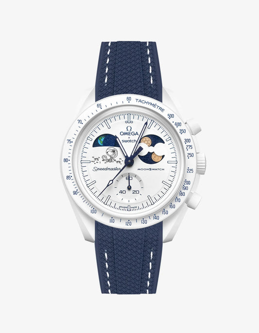 Rubber Strap For Omega x Swatch MoonSwatch Mission To Earthphase - Moonshine Gold Cold Moon