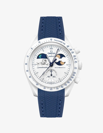 Rubber Strap For Omega x Swatch MoonSwatch Mission To Earthphase - Moonshine Gold Cold Moon