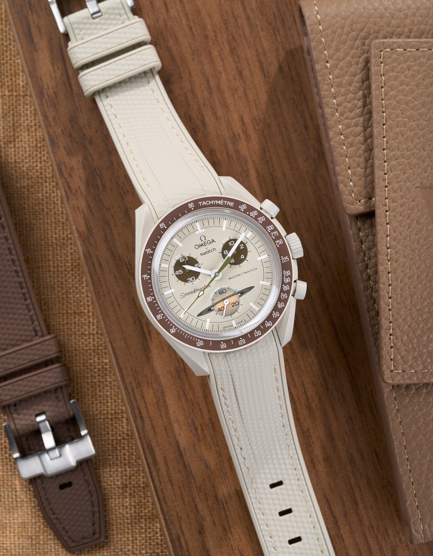 Curved Vertech Rubber Strap - Beige