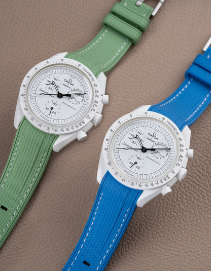 Curved Vertech Rubber Strap - Neptune Blue