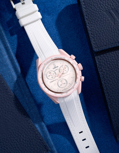 Curved Vertech Rubber Strap - White