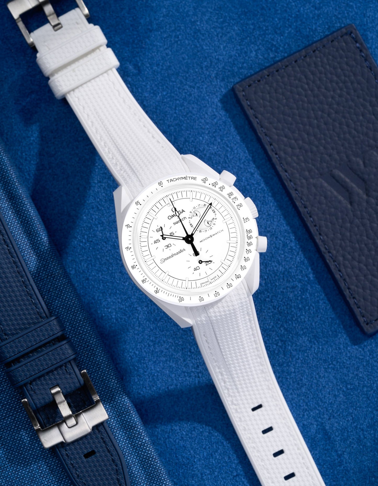 Curved Vertech Rubber Strap - White