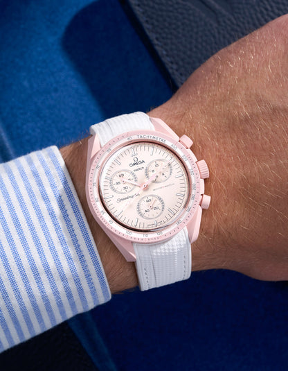 Curved Vertech Rubber Strap - White