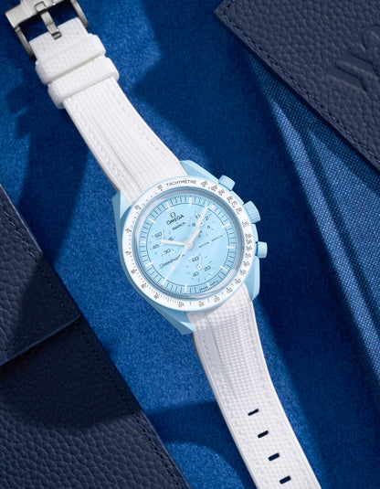 Curved Vertech Rubber Strap - White