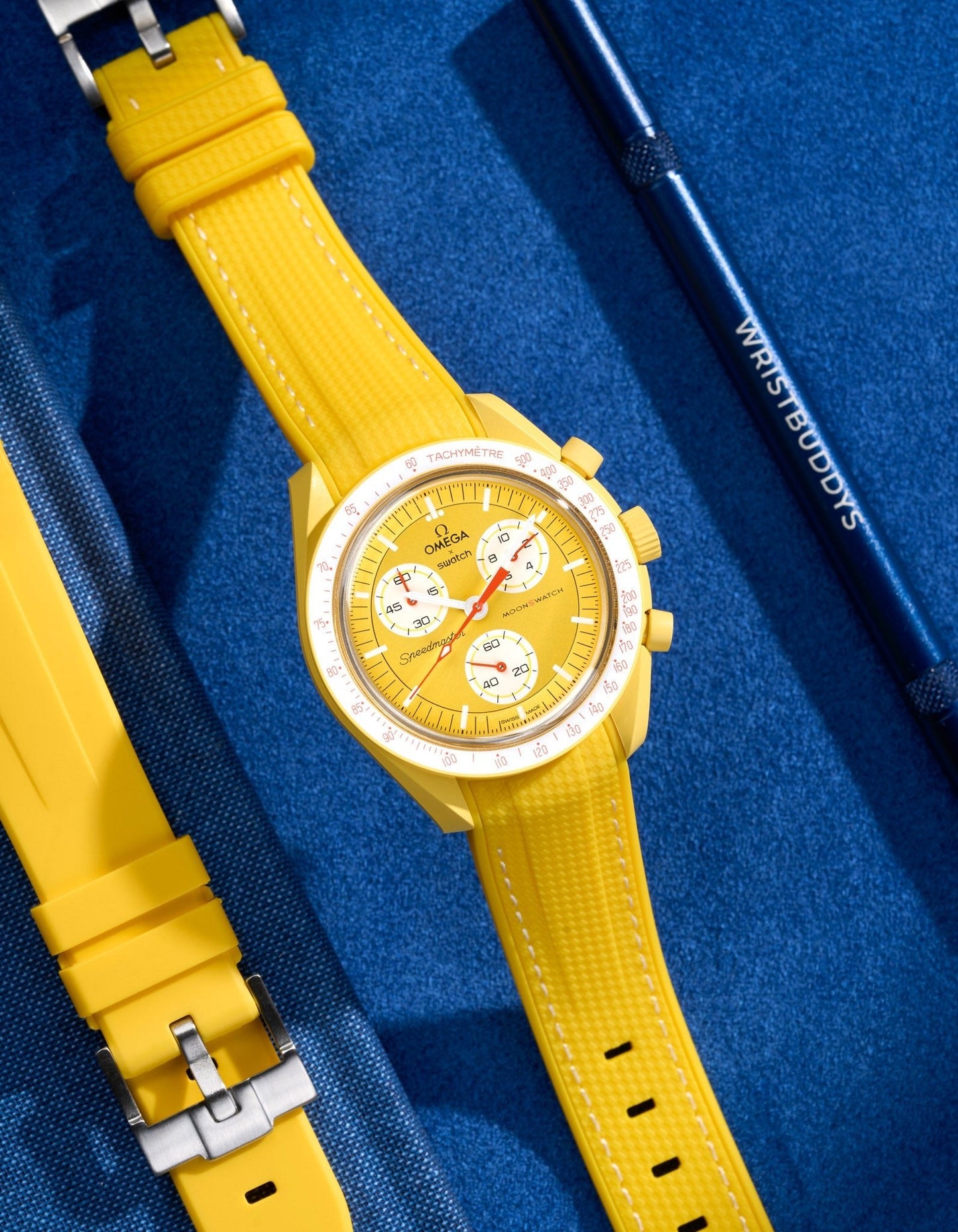 Curved Vertech Rubber Strap - Yellow
