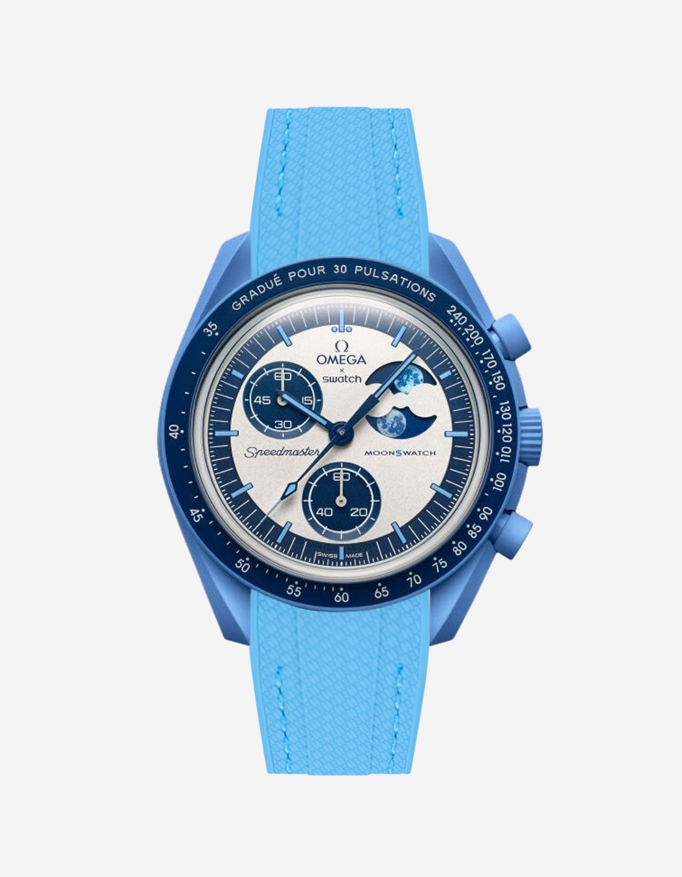 Rubber Strap for Omega X Swatch MoonSwatch Mission to the Super Blue Moonphase