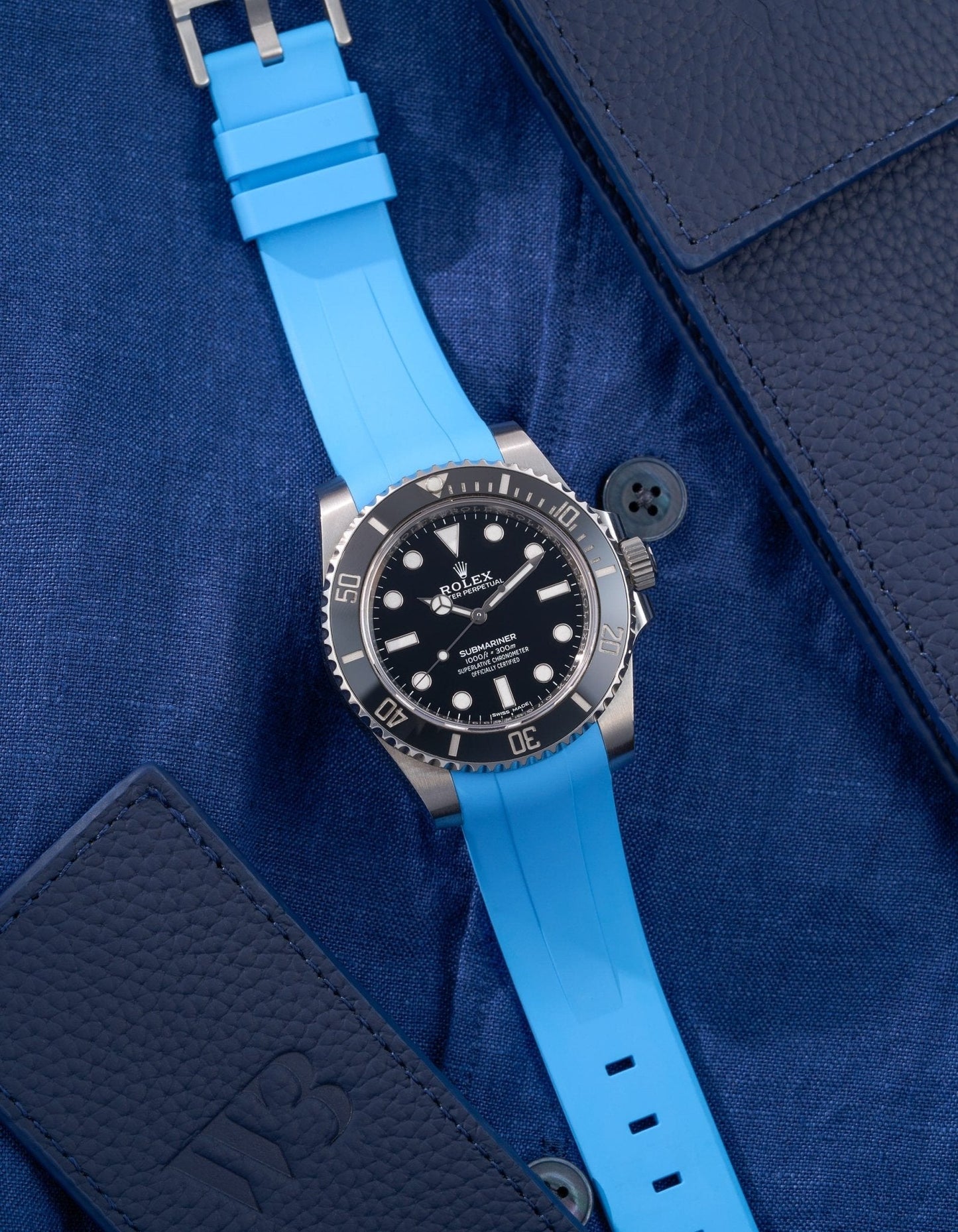 FKM Rubber Strap - 20mm Capri Blue