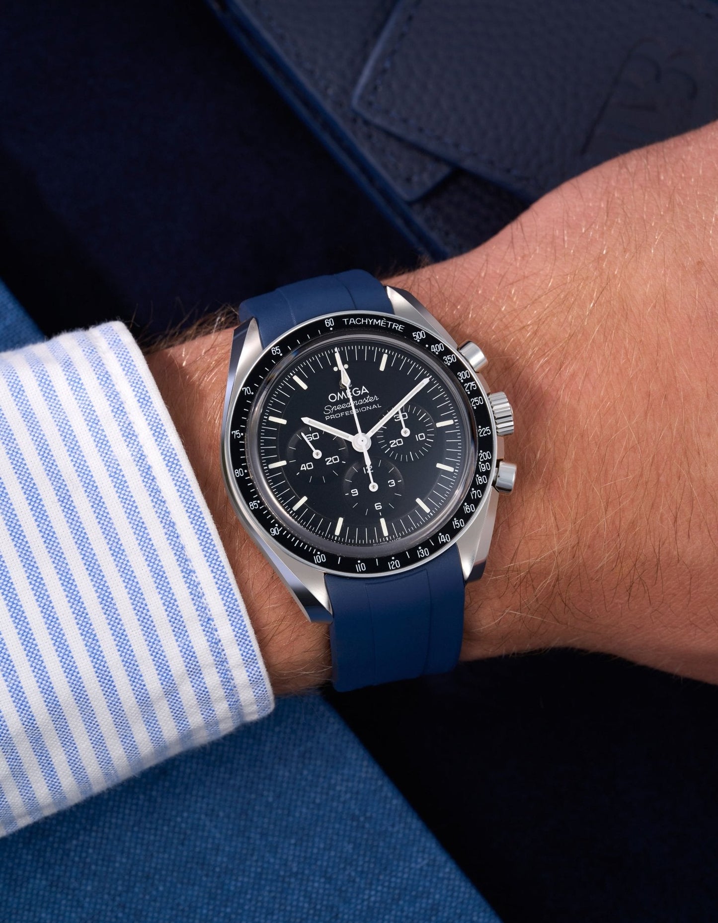 FKM Rubber Strap - 20mm Navy Blue