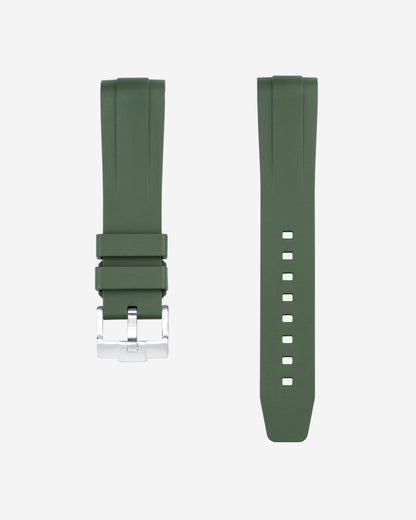 FKM Rubber Strap for Omega Seamaster 300 Diver - Military Green