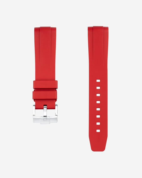 FKM Rubber Strap for Omega Seamaster 300 Diver - Red
