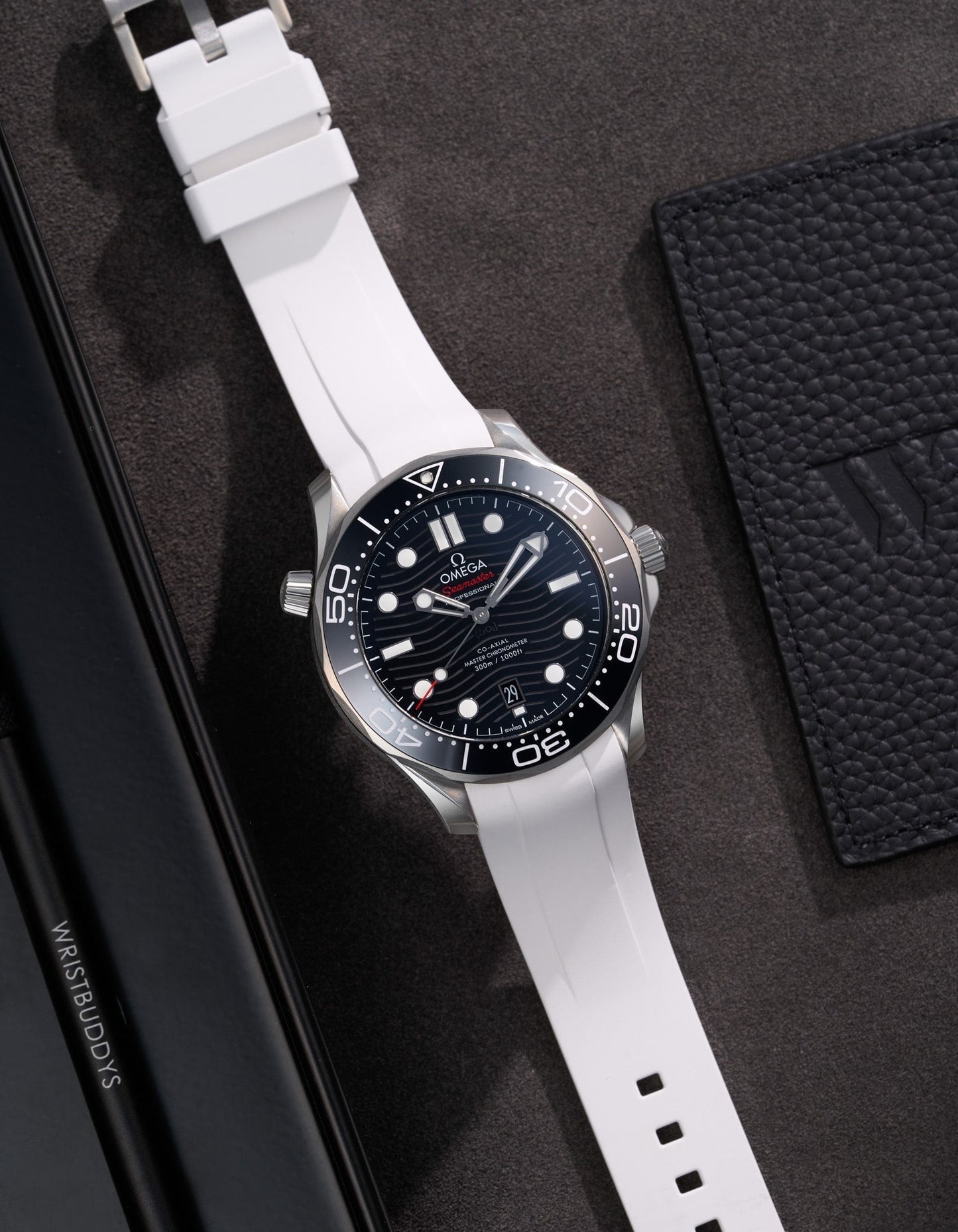 FKM Rubber Strap for Omega Seamaster 300 Diver - White