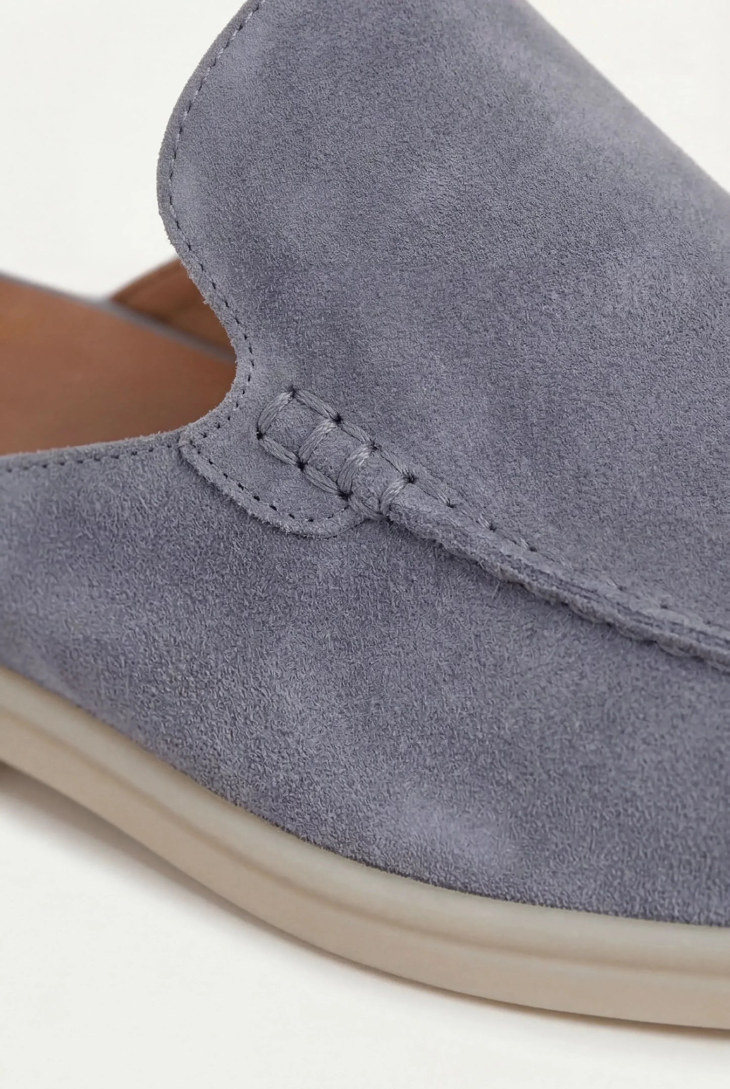 Baby Blue Suède Yacht Mule