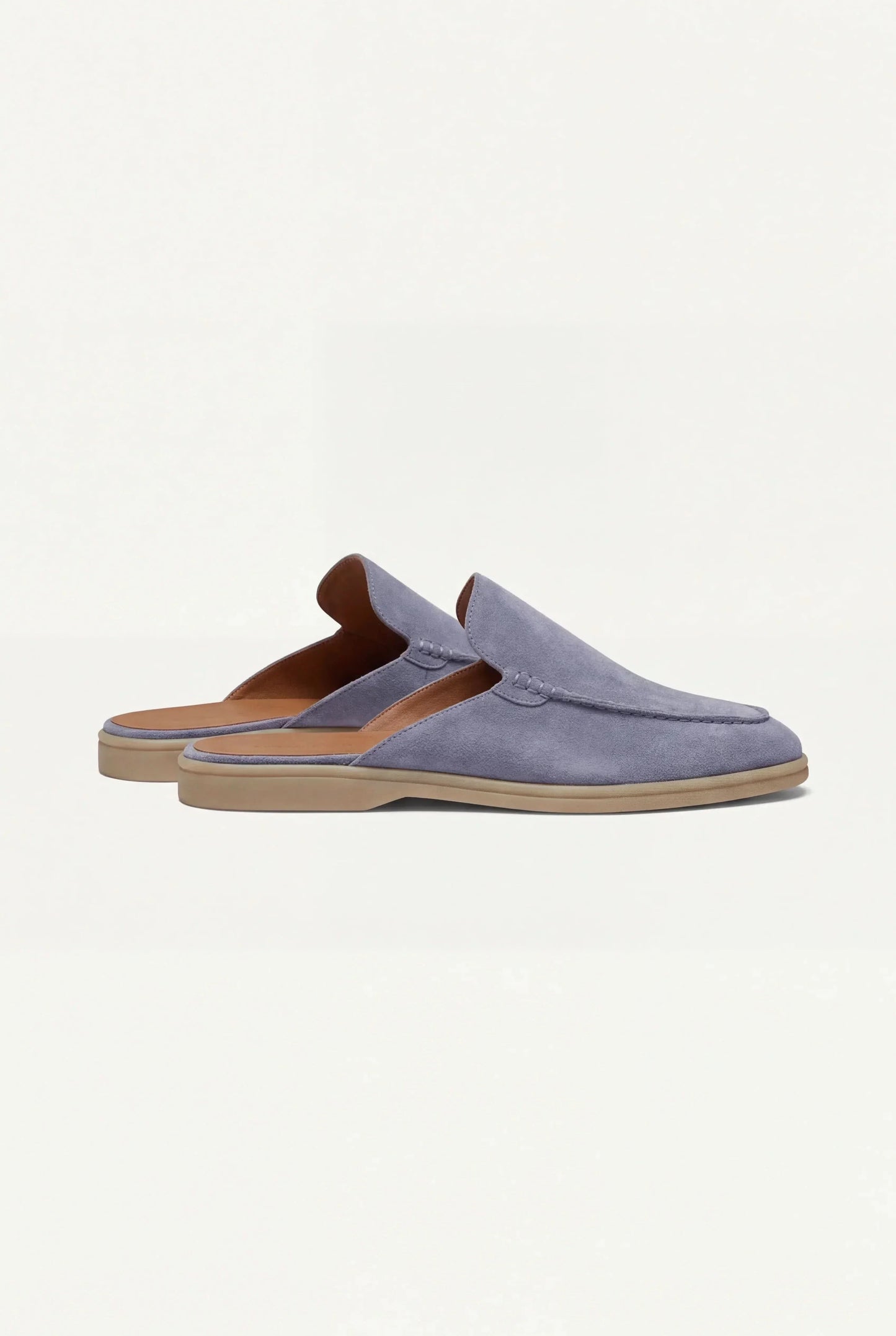 Baby Blue Suède Yacht Mule