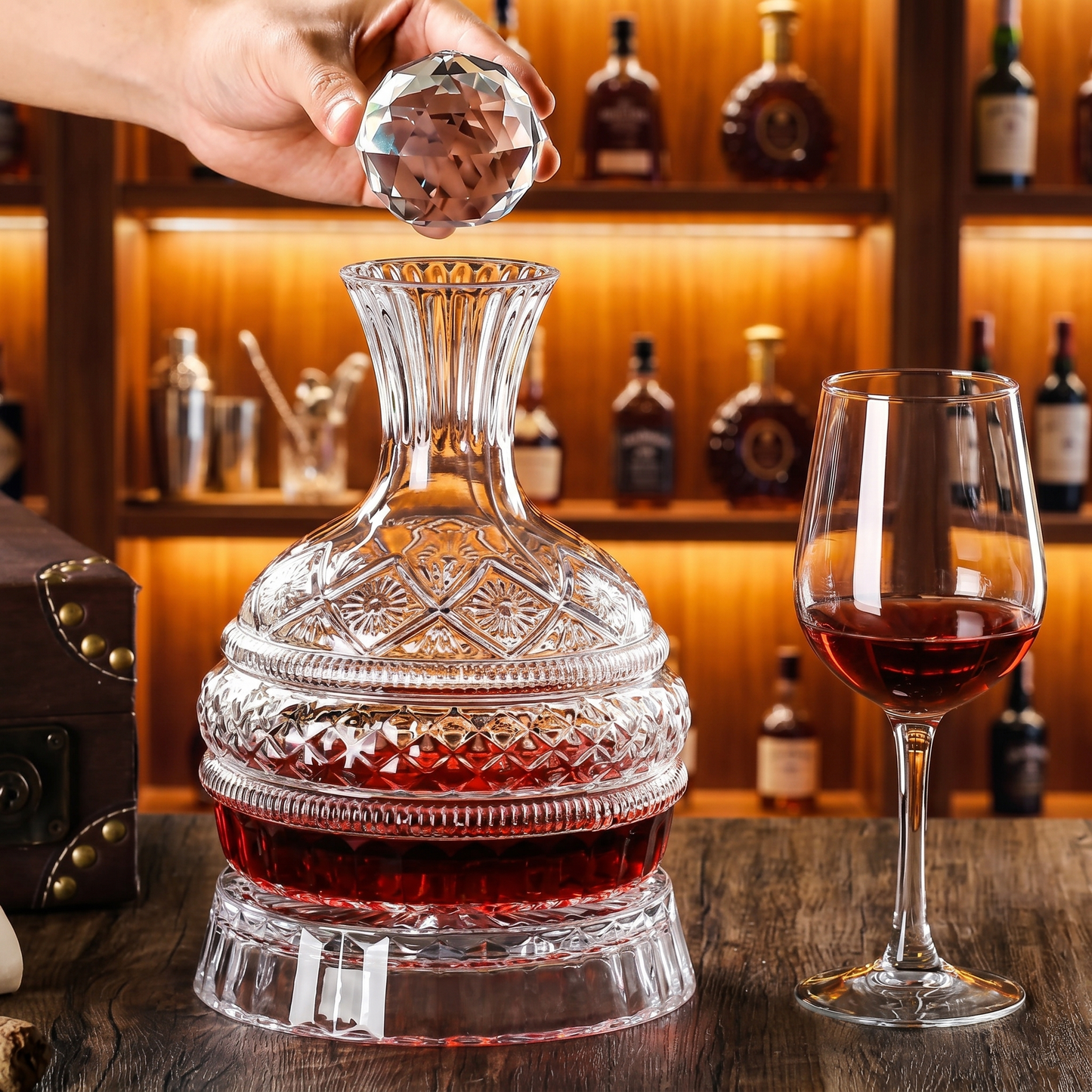Ellis® 1.6L Rotating Crystal Decanter