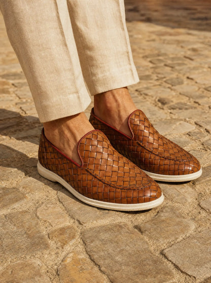Sorrento Woven Loafer - Leather