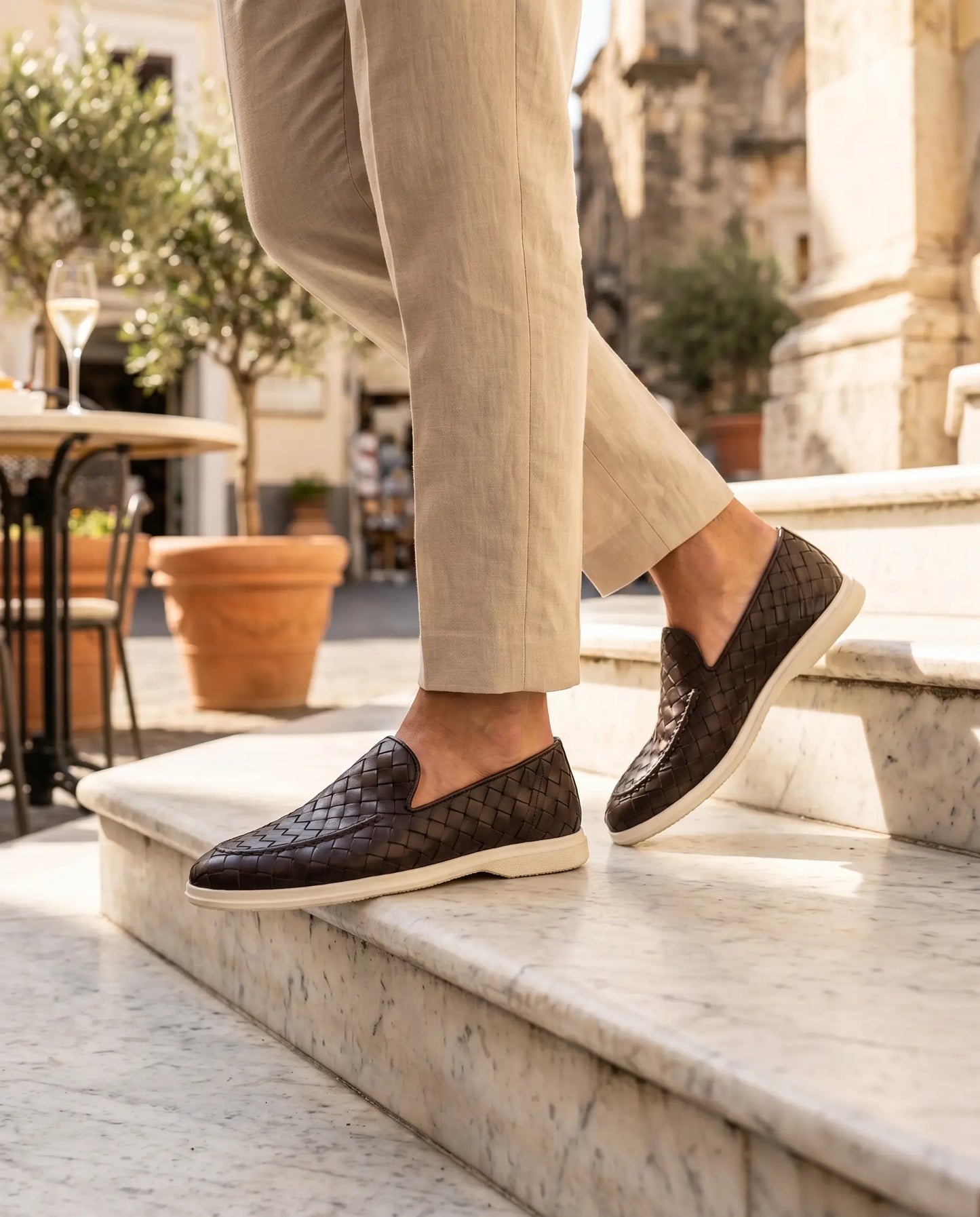 Sorrento Woven Loafer - Brown