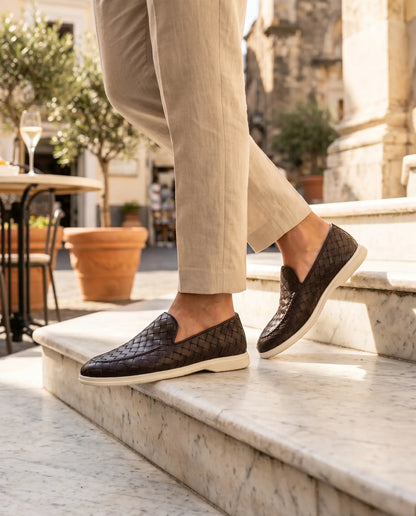 Sorrento Woven Loafer - Brown