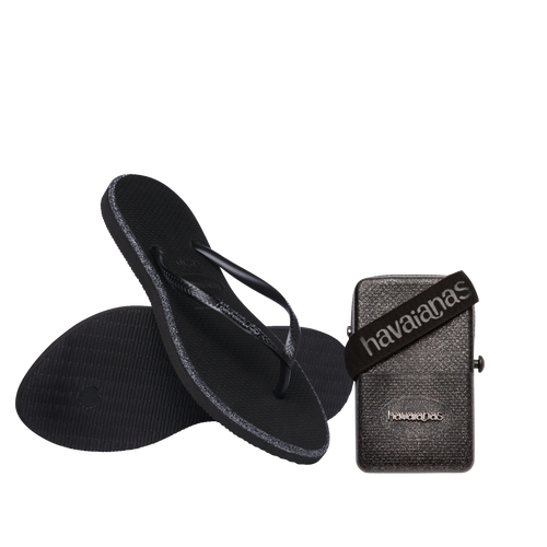 Kit Havaianas para elas: Point Glitter +Shoulder Bag Glitter