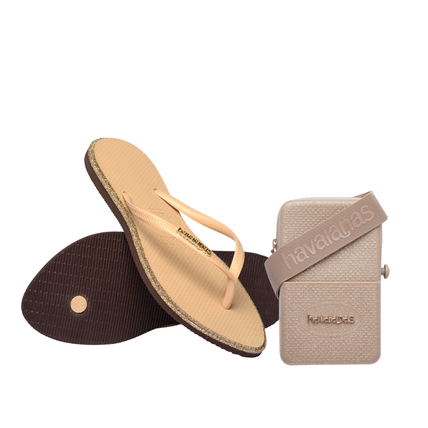 Kit Havaianas para elas: Point Glitter +Shoulder Bag Glitter