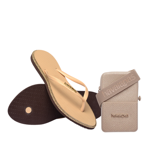 Kit Havaianas para elas: Point Glitter +Shoulder Bag Glitter