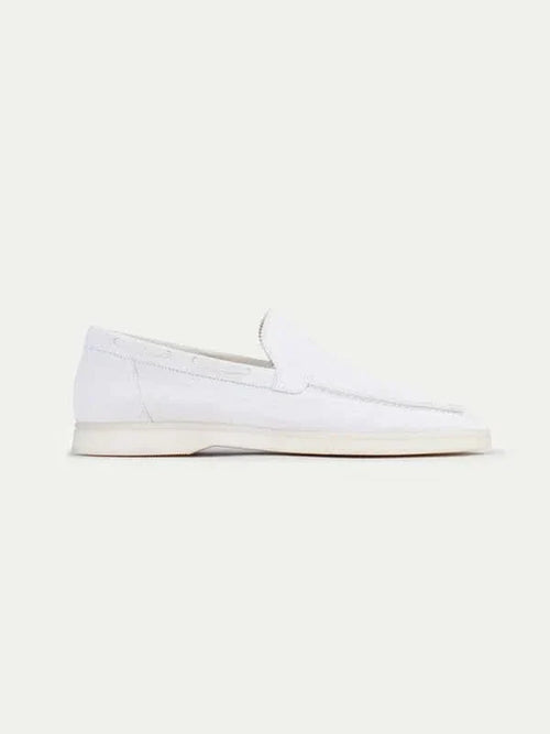Classic Suède Loafer Pearl White