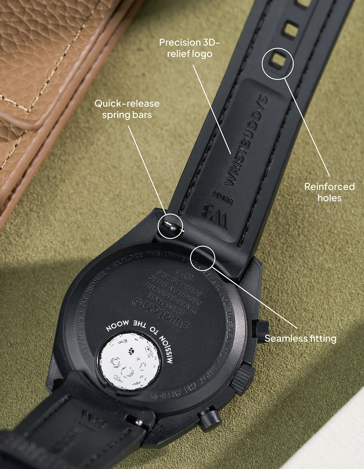Rubber Strap for Omega X Swatch MoonSwatch 1965