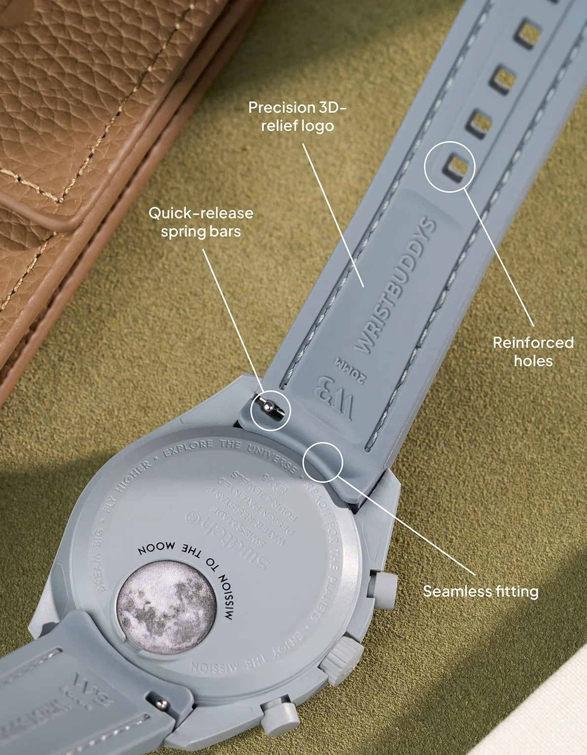Rubber Strap for Omega X Swatch MoonSwatch 1965