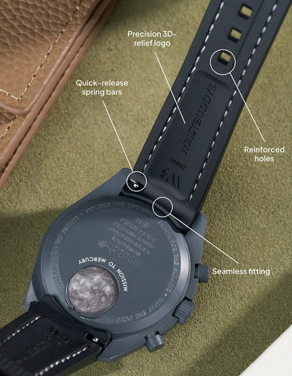 Rubber Strap for Omega X Swatch MoonSwatch Mission to The Moonphase