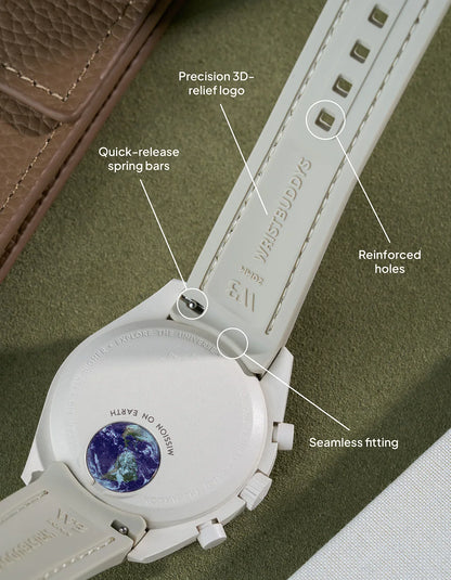 Rubber Strap for Omega X Swatch MoonSwatch Mission to Saturn