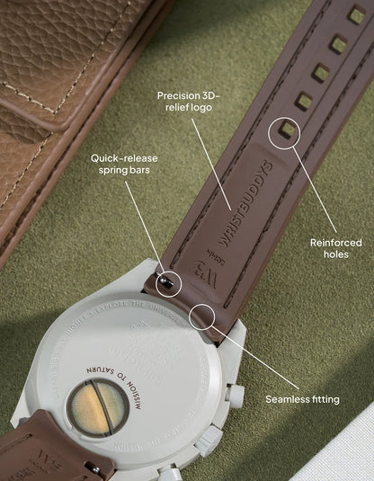 Rubber Strap for Omega X Swatch MoonSwatch Mission to Saturn