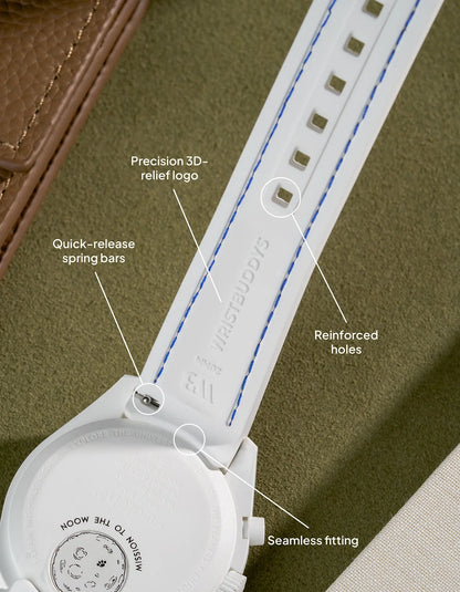 Rubber Strap for Omega X Swatch MoonSwatch Mission to the Super Blue Moonphase